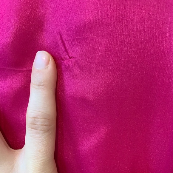 Hot pink silk floral dress - Picture 11 of 13